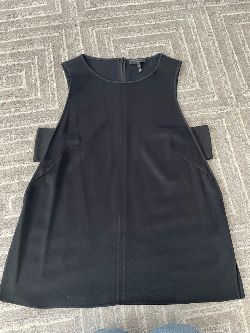 rag & bone Black Sleeveless Tank Top
